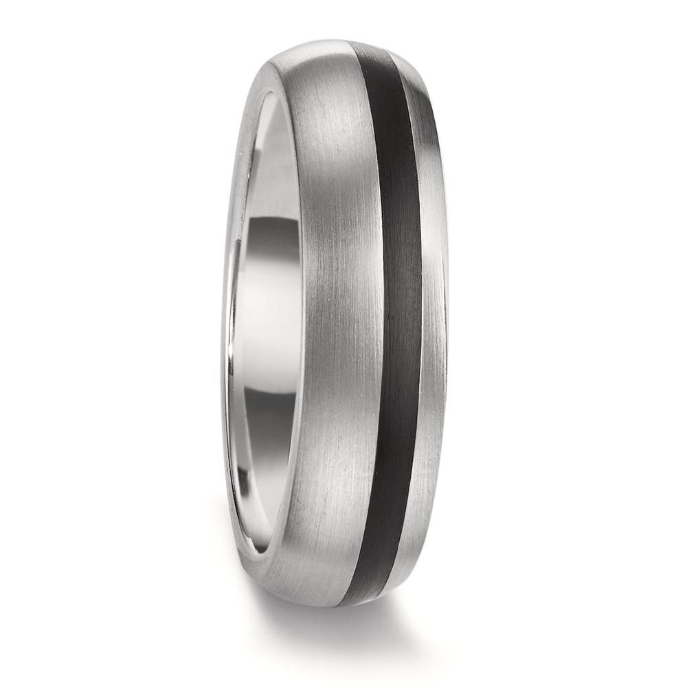 Partnerring Edelstahl, Keramik-306404