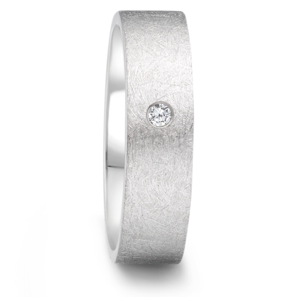 Fingerring Edelstahl Diamant 0.04 ct, tw-si-306581