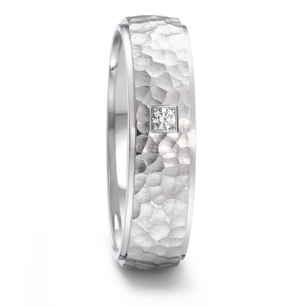 Partnerring Edelstahl Diamant 0.04 ct, tw-si-306705