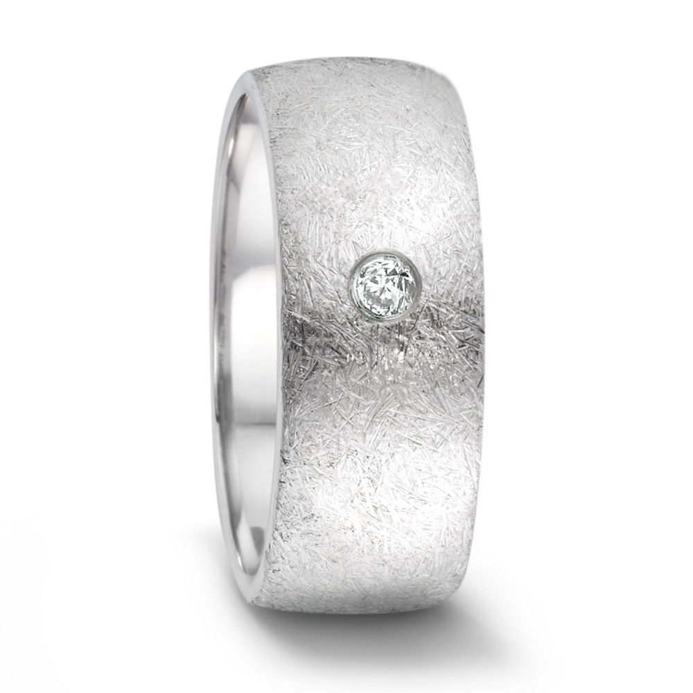 Partnerring Edelstahl Diamant 0.06 ct, tw-si-306716