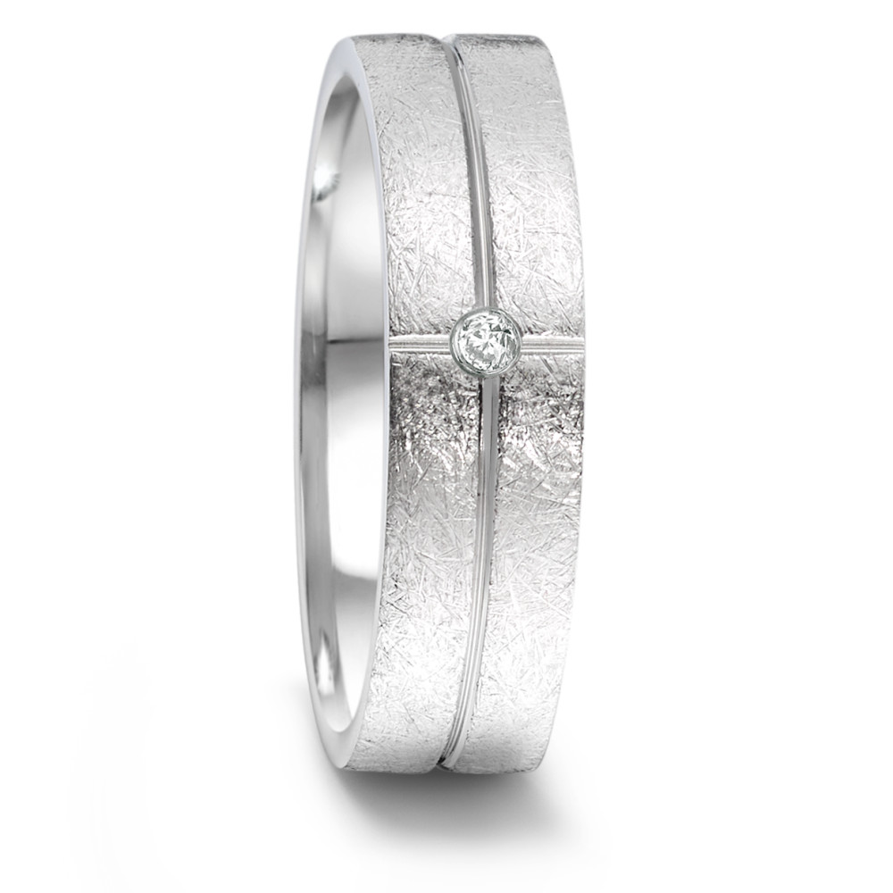 Partnerring Edelstahl Diamant 0.02 ct, tw-si-306724