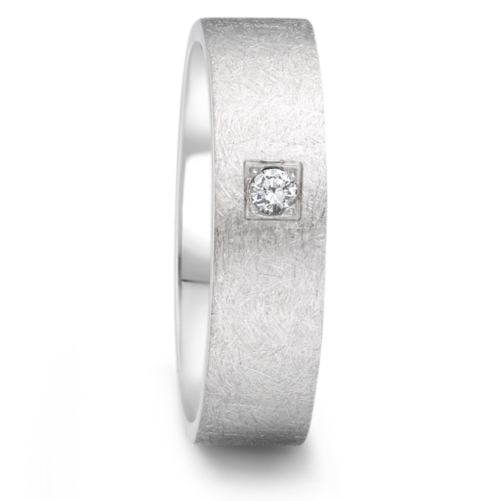 Partnerring Edelstahl Diamant 0.06 ct, tw-si-308077