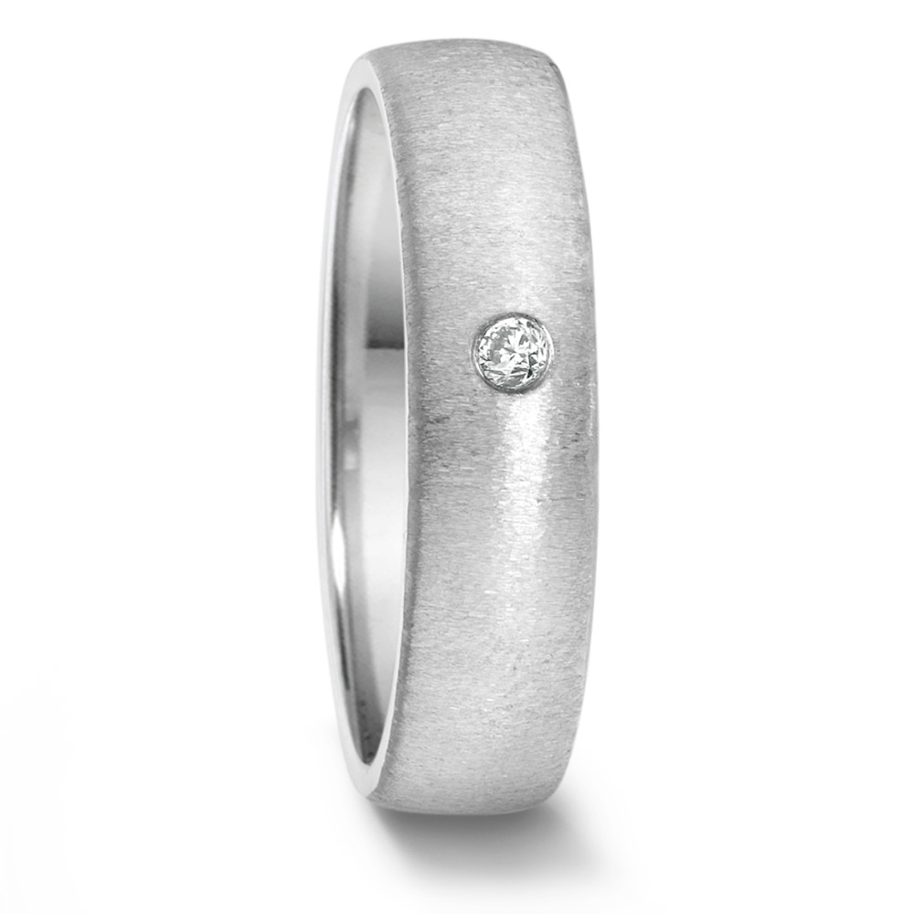 Partnerring Edelstahl Diamant 0.04 ct, tw-si-308137