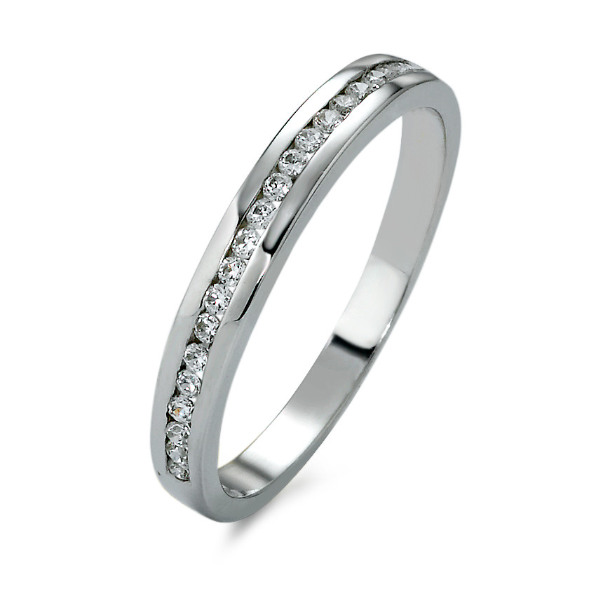 Memory Ring 375/9 K Weissgold Zirkonia-348652