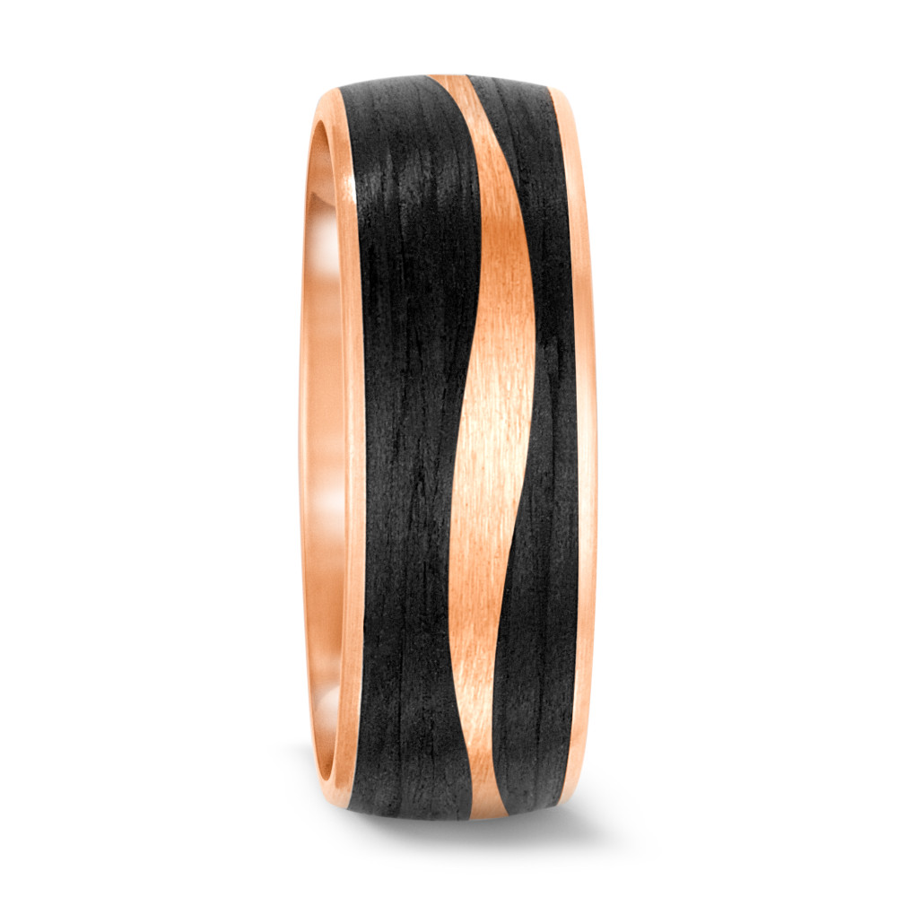 Partnerring 750/18 K Rosegold, Carbon-350603