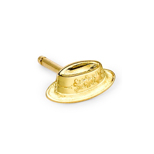 Ohrstecker 1 Stk 750/18 K Gelbgold Jodlerhut-503570