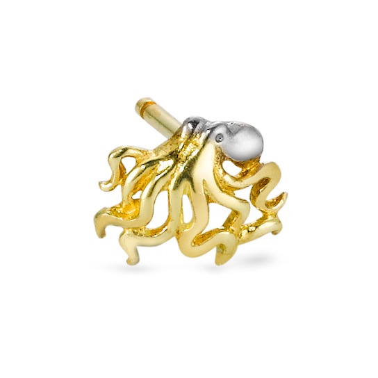 Ohrstecker 1 Stk 750/18 K Gelbgold Tintenfisch-505111