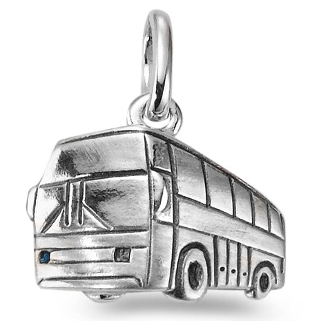 Anhänger Silber patiniert Bus-521185