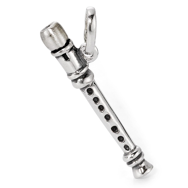 Anhänger Silber patiniert Blockflöte-523787