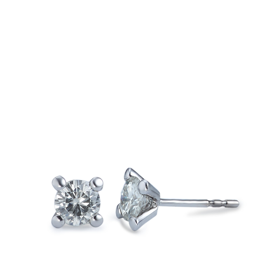Ohrstecker 750/18 K Weissgold Moissanite 2 Steine-534492