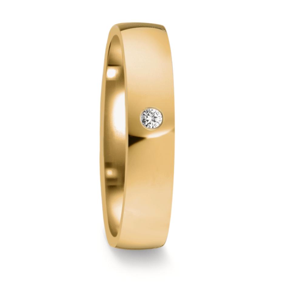 Partnerring 750/18 K Gelbgold Diamant 0.02 ct, w-si-536813