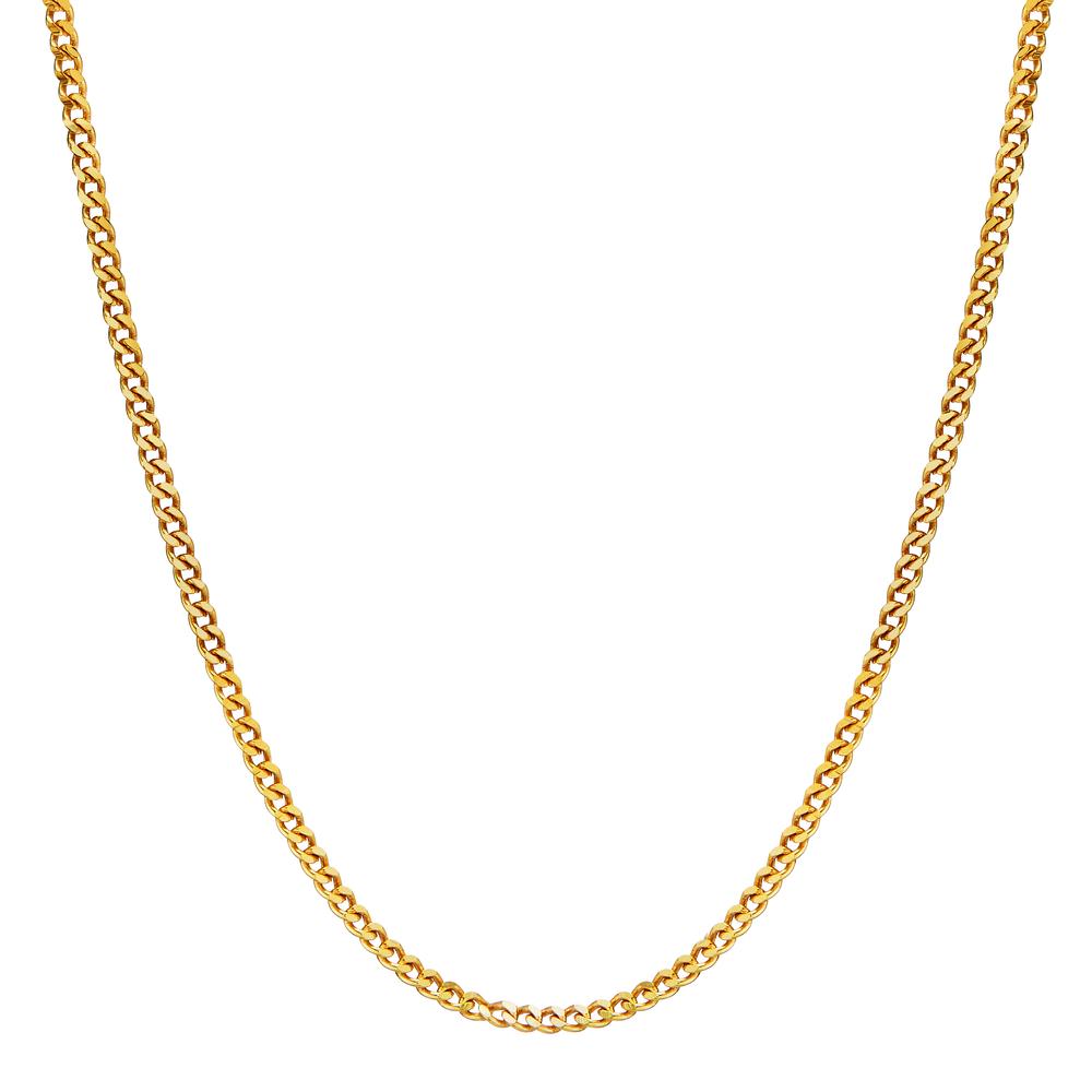 Panzer-Halskette 375/9 K Gelbgold 42 cm-537199