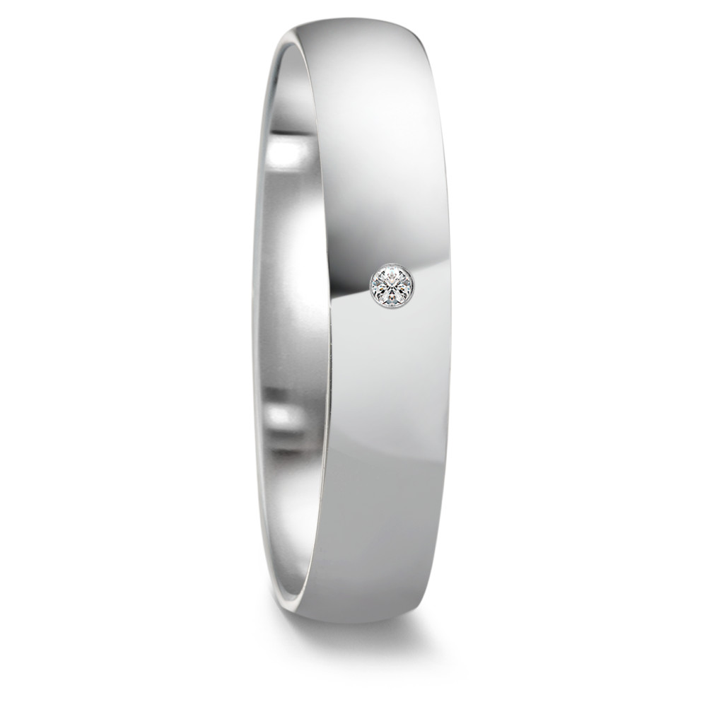 Partnerring 750/18 K Weissgold Diamant 0.02 ct, w-si-537257