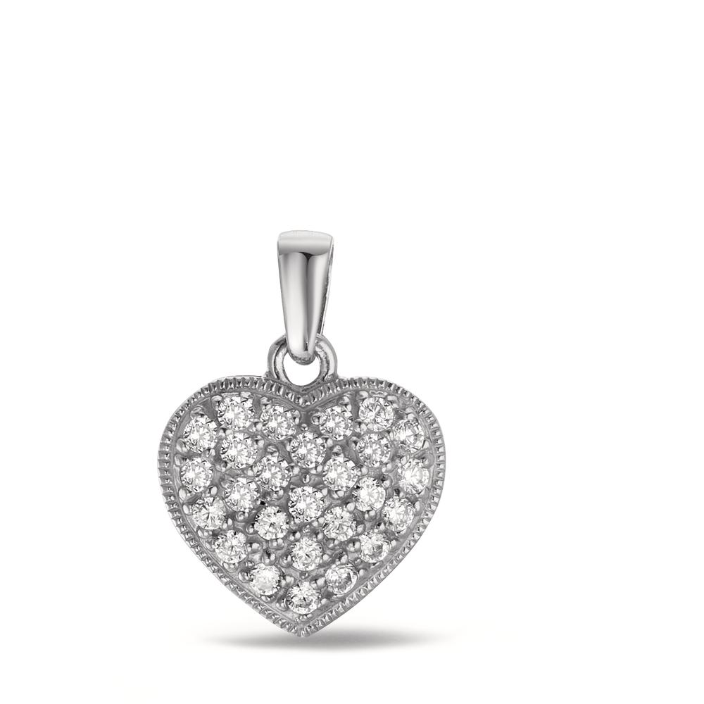 Anhänger Silber Zirkonia rhodiniert Ø14.5 mm-540141