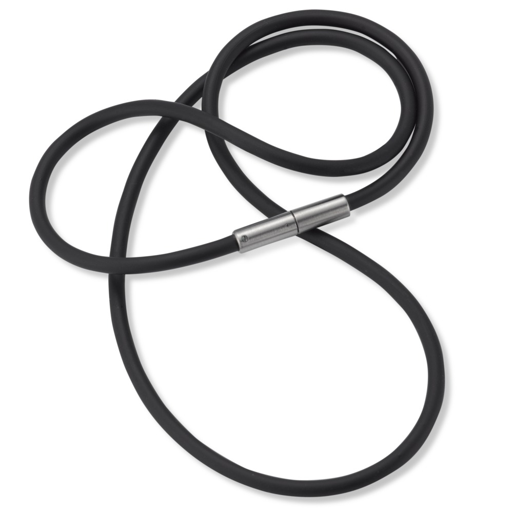 Collier Kautschuk, Edelstahl 45 cm-542300