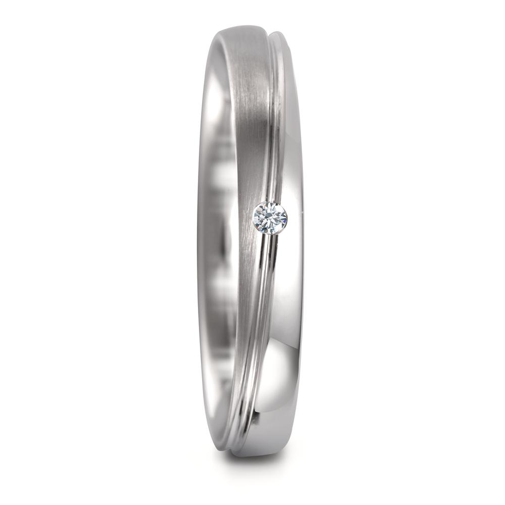 Partnerring 750/18 K Weissgold Diamant 0.02 ct, tw-vsi-545081