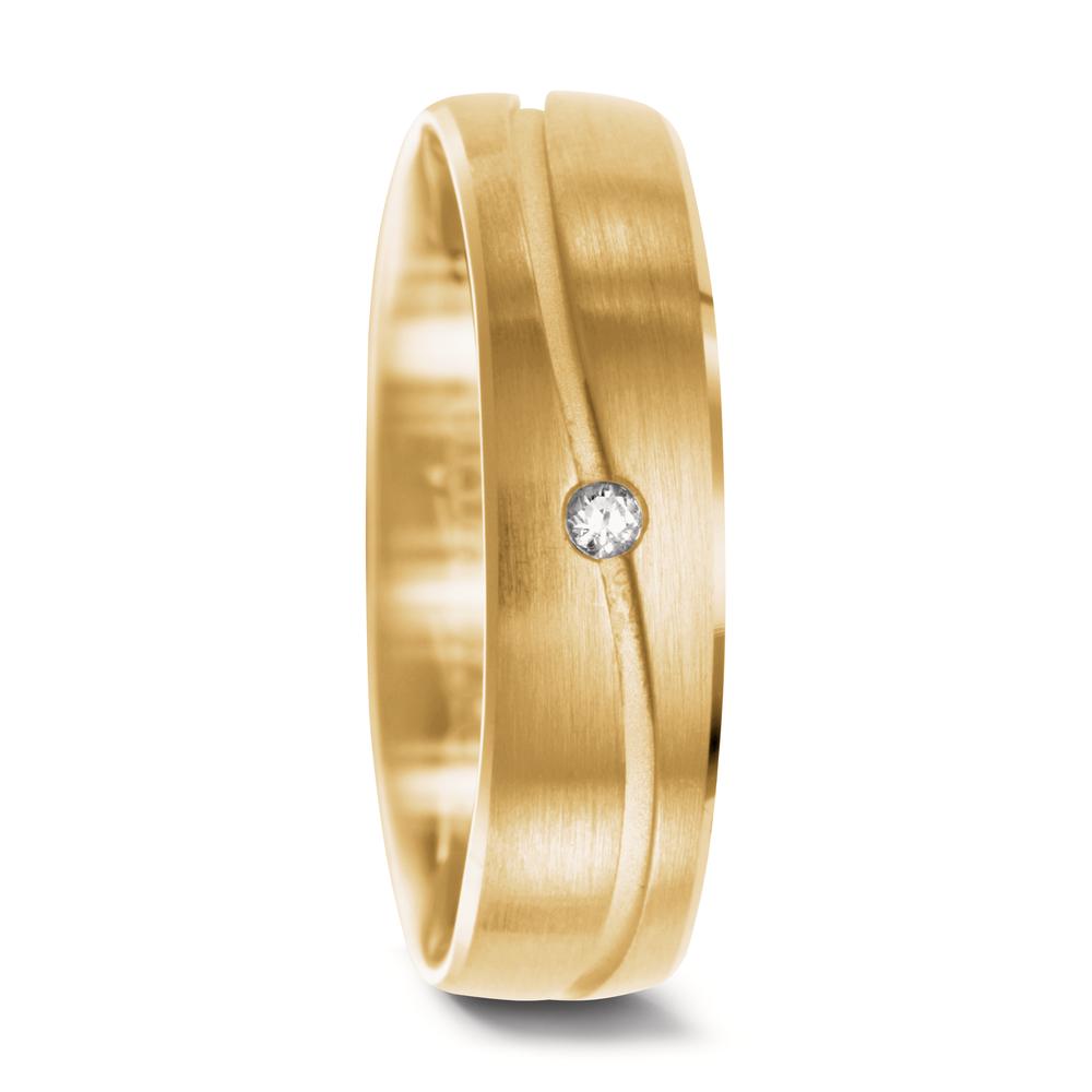Partnerring 750/18 K Gelbgold Diamant 0.02 ct, w-si-545226