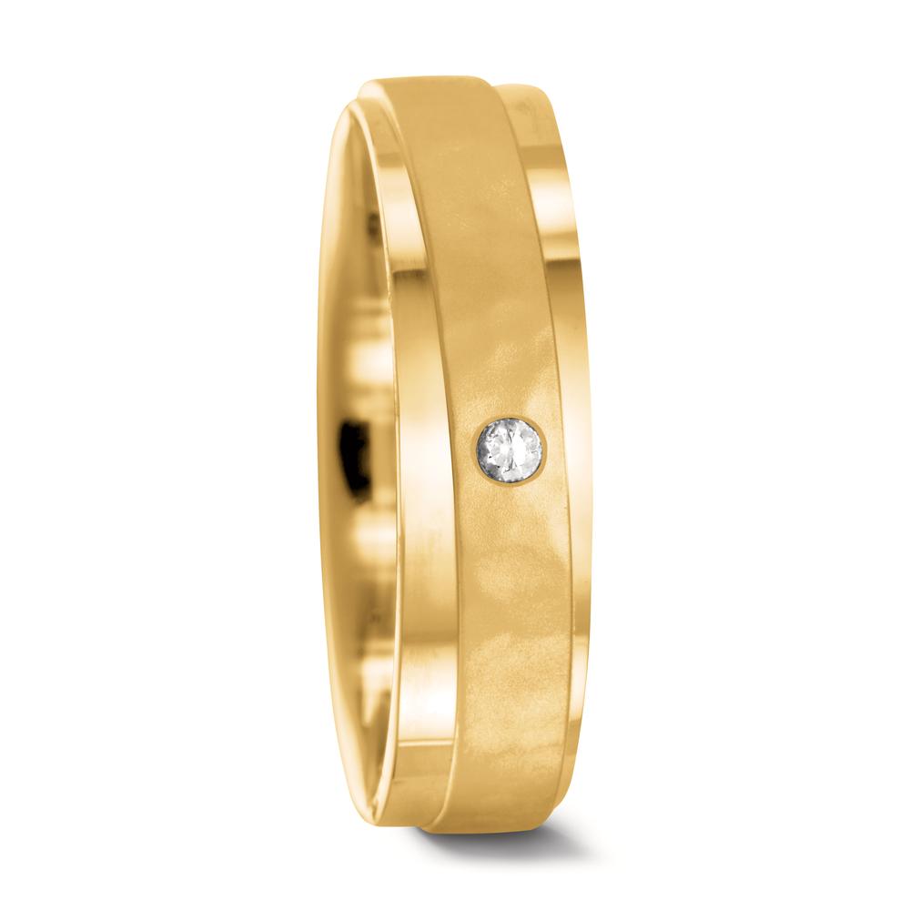 Partnerring 750/18 K Gelbgold Diamant 0.037 ct, w-si-545228