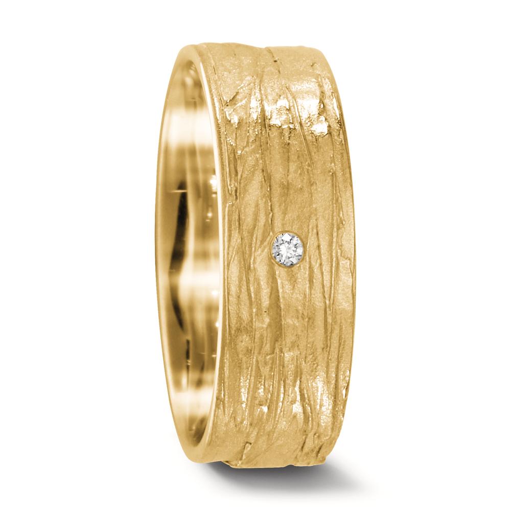 Partnerring 750/18 K Gelbgold Diamant 0.02 ct, w-si-545986