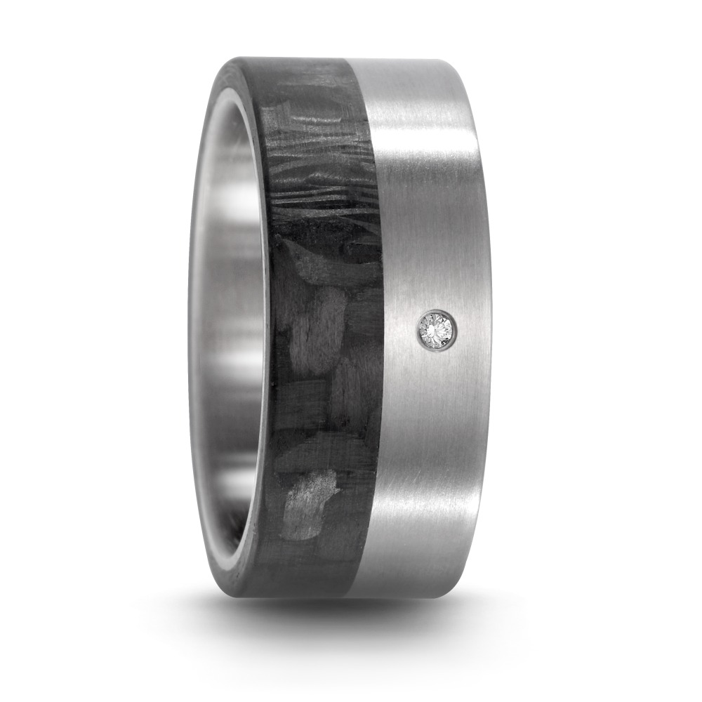 Partnerring Titan, Carbon Diamant 0.02 ct, w-si-546122
