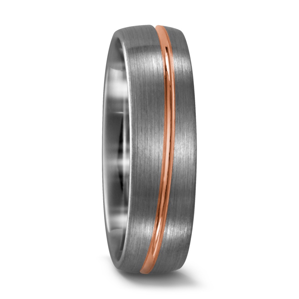 Partnerring 950 Palladium, 585/14 K Rotgold-546391