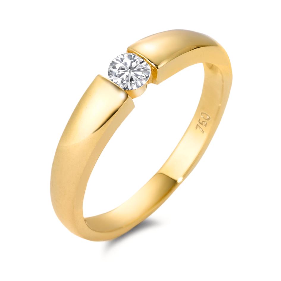 Solitär Ring 750/18 K Gelbgold Moissanite-548579