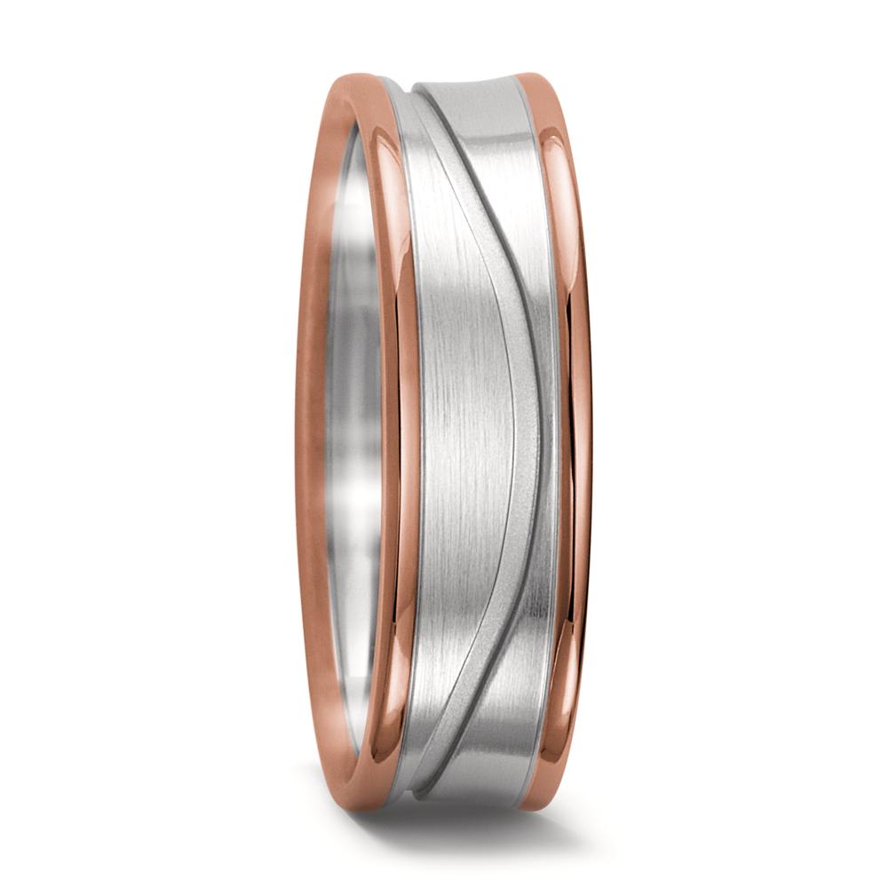 Partnerring 750/18 K Weissgold, 750/18 K Rotgold-549120