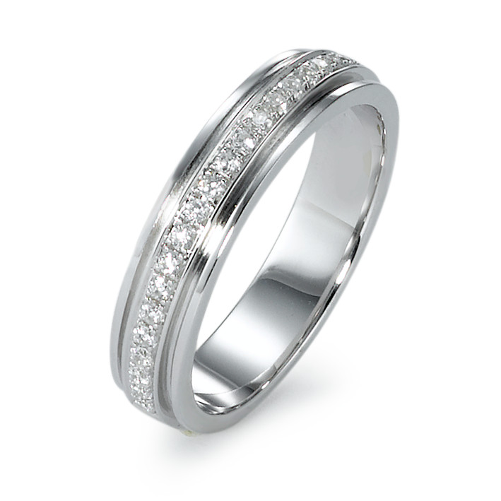 Fingerring Silber Zirkonia weiss, 22 Steine rhodiniert-552869