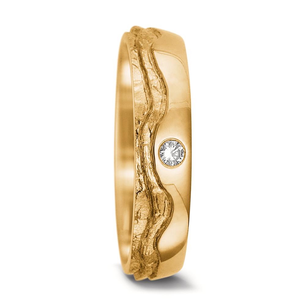 Partnerring 750/18 K Gelbgold Diamant 0.055 ct, w-si-553939