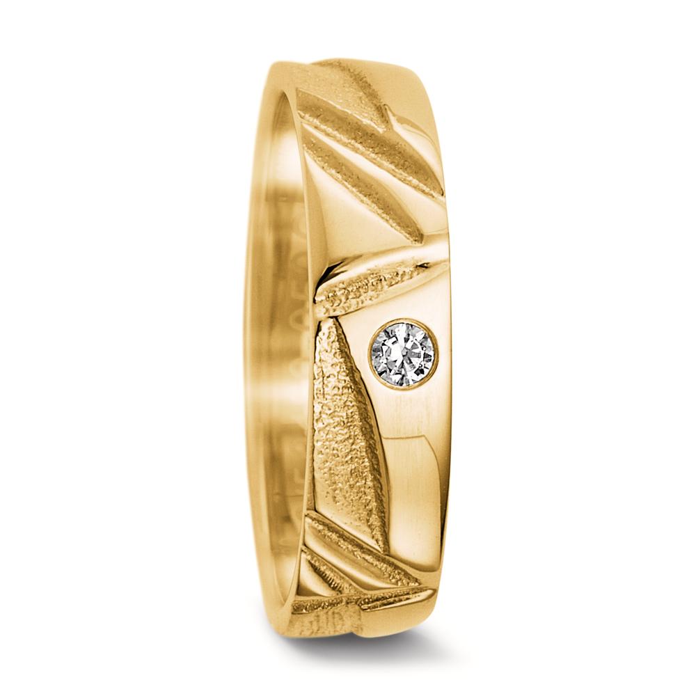 Partnerring 750/18 K Gelbgold Diamant 0.055 ct, w-si-553947