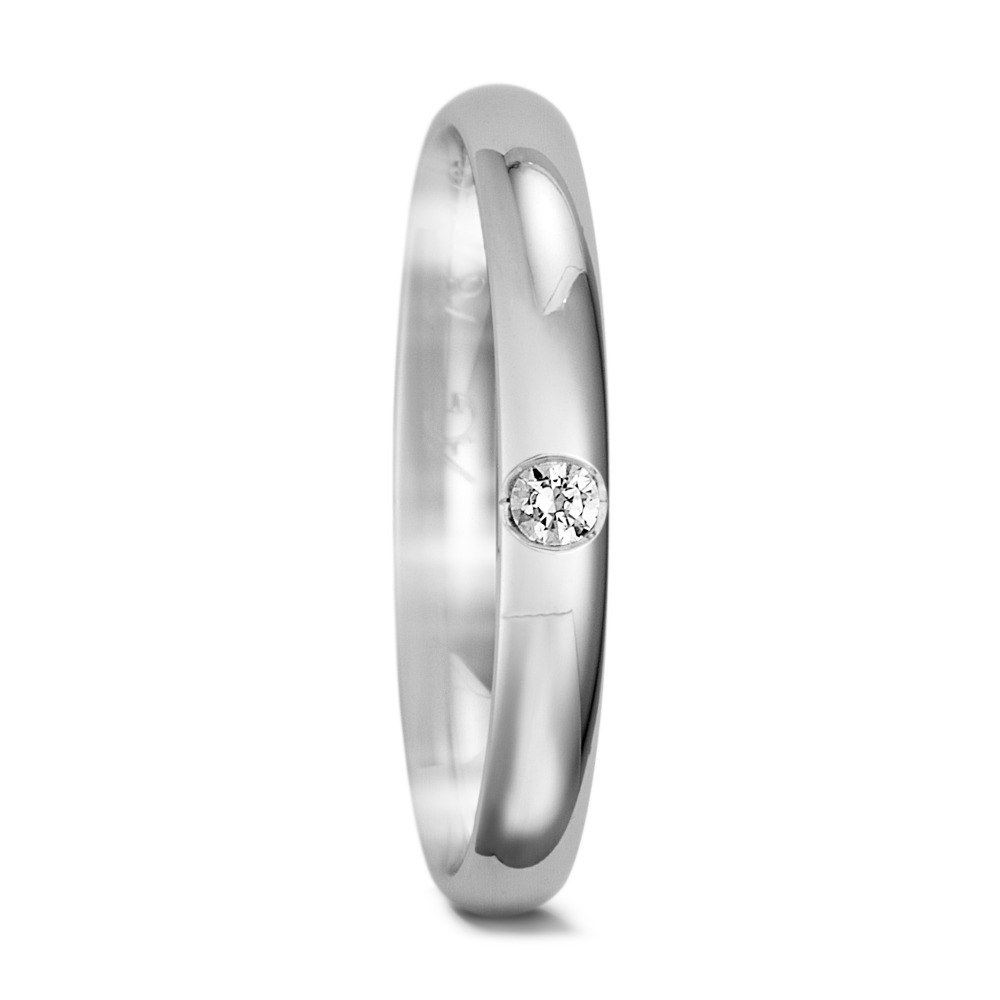 Partnerring 750/18 K Weissgold Diamant 0.05 ct, w-si-556476
