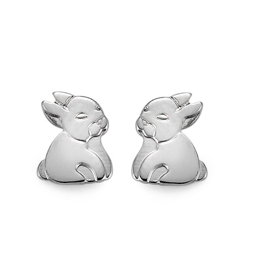 Ohrstecker Silber rhodiniert Hase-557128