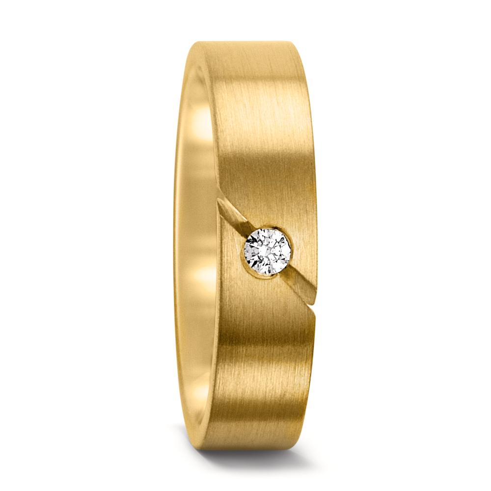 Partnerring 750/18 K Gelbgold Diamant 0.05 ct, tw-vsi-558475