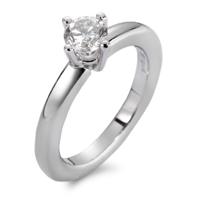Solitär Ring 750/18 K Weissgold Diamant weiss, 0.62 ct, si rhodiniert-560532
