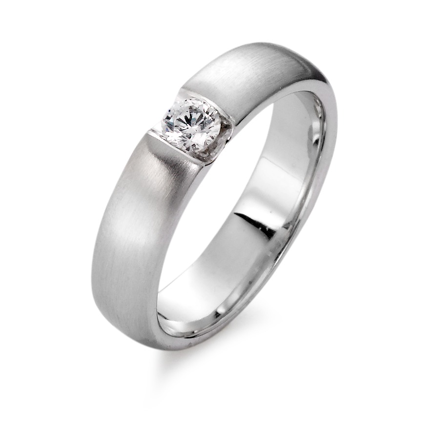 Solitär Ring 375/9 K Weissgold Moissanite-561826