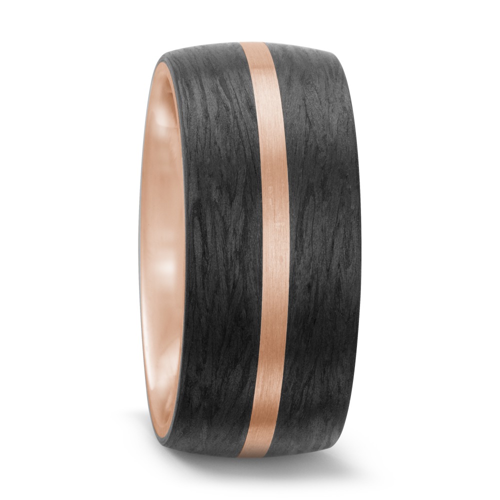 Fingerring 750/18 K Rotgold, Carbon-562400