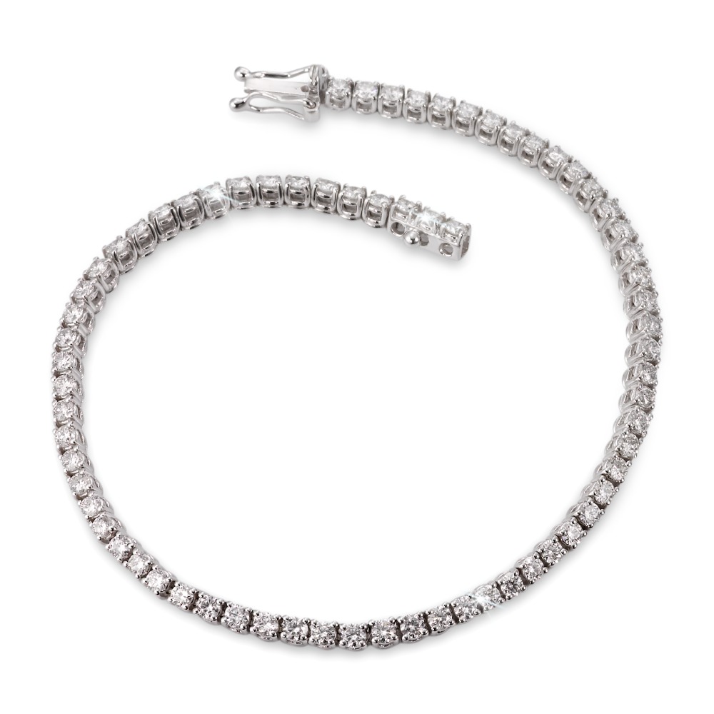 Armband 750/18 K Weissgold Diamant 2.673 ct, 71 Steine, w-si 18 cm-563333