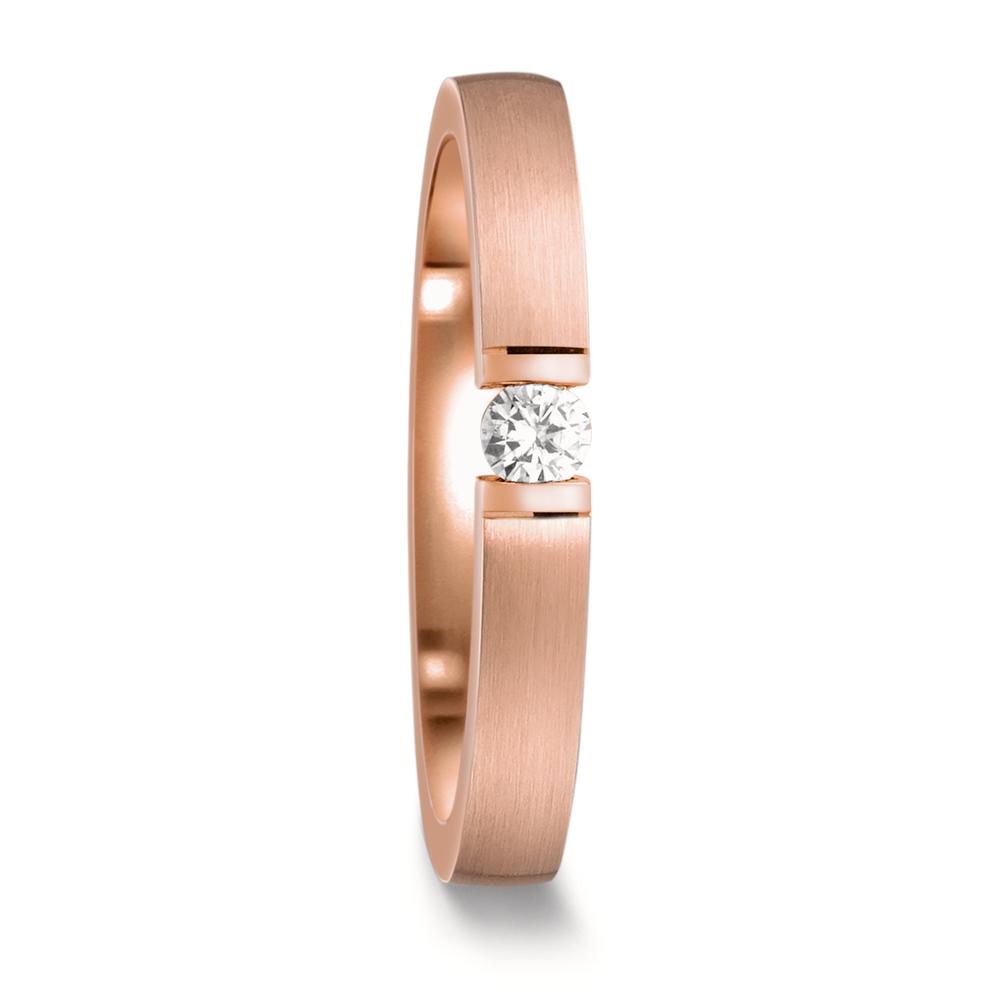 Partnerring 585/14 K Rosegold Diamant weiss, 0.10 ct, w-si-563616