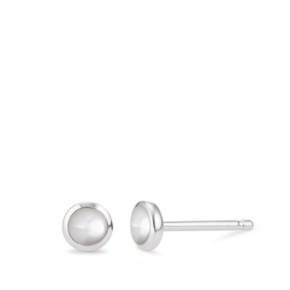 Ohrstecker Silber Perlmutt Ø4.5 mm-563693