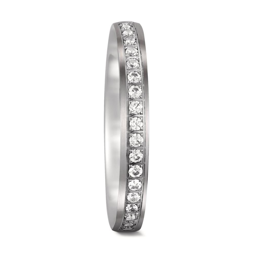 Partnerring 750/18 K Weissgold Diamant 0.23 ct, 23 Steine, tw-si-564653