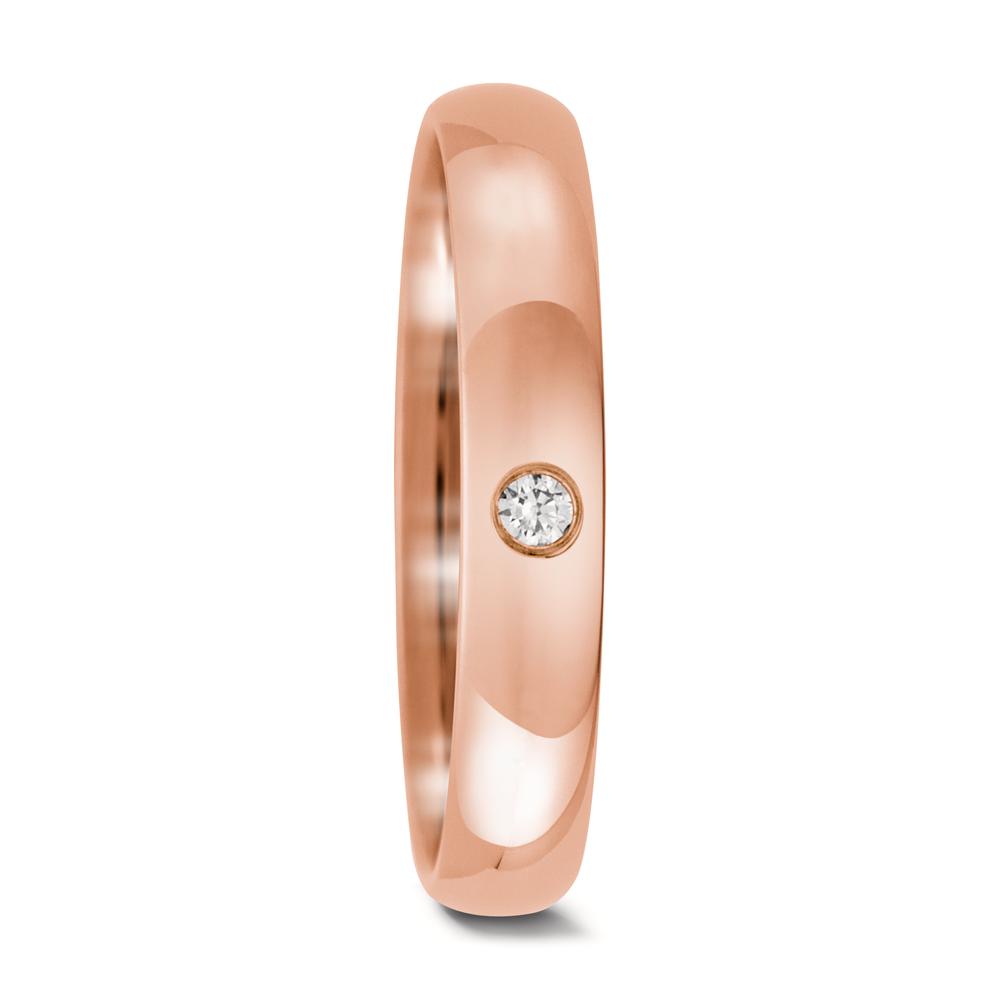 Partnerring 750/18 K Rotgold Diamant 0.04 ct, tw-si-564681
