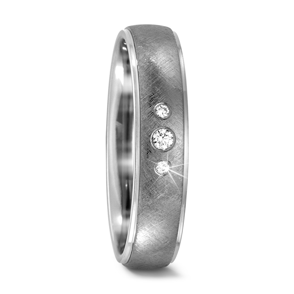 Partnerring Titan Diamant 0.05 ct, 3 Steine, w-si-567195