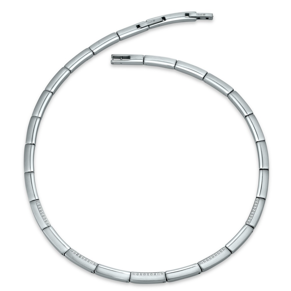 Collier Edelstahl Zirkonia 42-45 cm verstellbar-568804