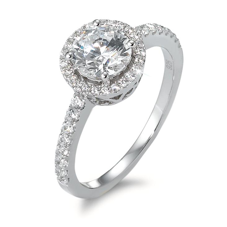 Fingerring Silber Zirkonia rhodiniert-569218