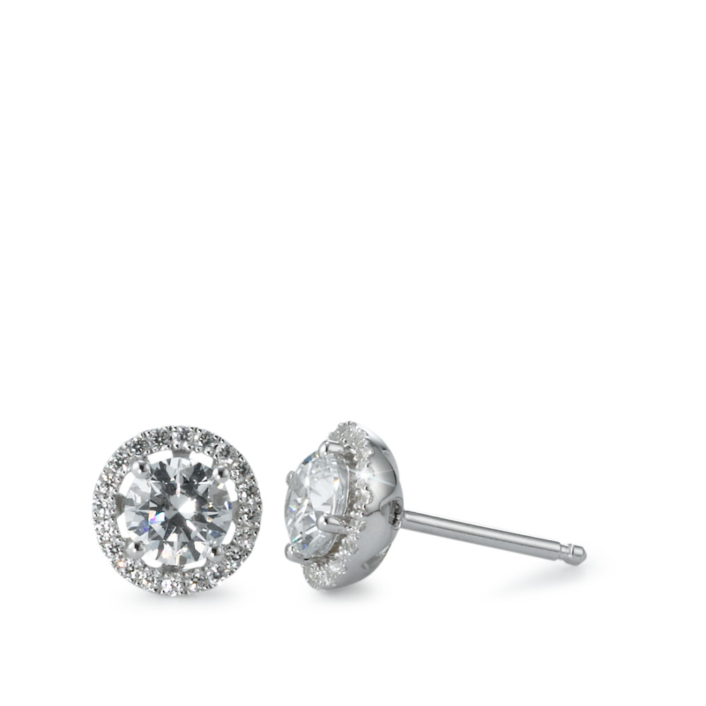 Ohrstecker Silber Zirkonia rhodiniert Ø8 mm-569223