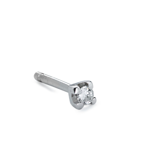 Ohrstecker 1 Stk 750/18 K Weissgold Diamant 0.03 ct, vsi-570162