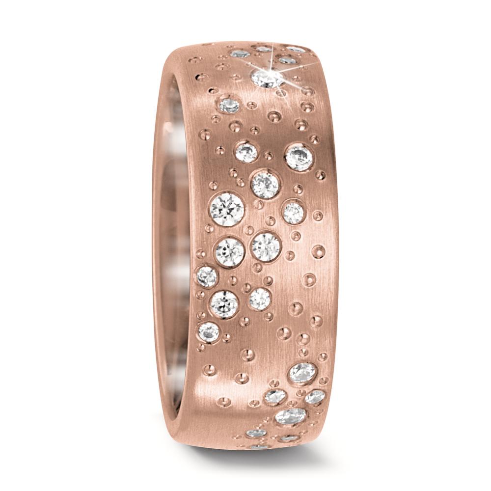 Partnerring 750/18 K Rosegold Diamant 0.20 ct, 24 Steine, tw-vsi-570460