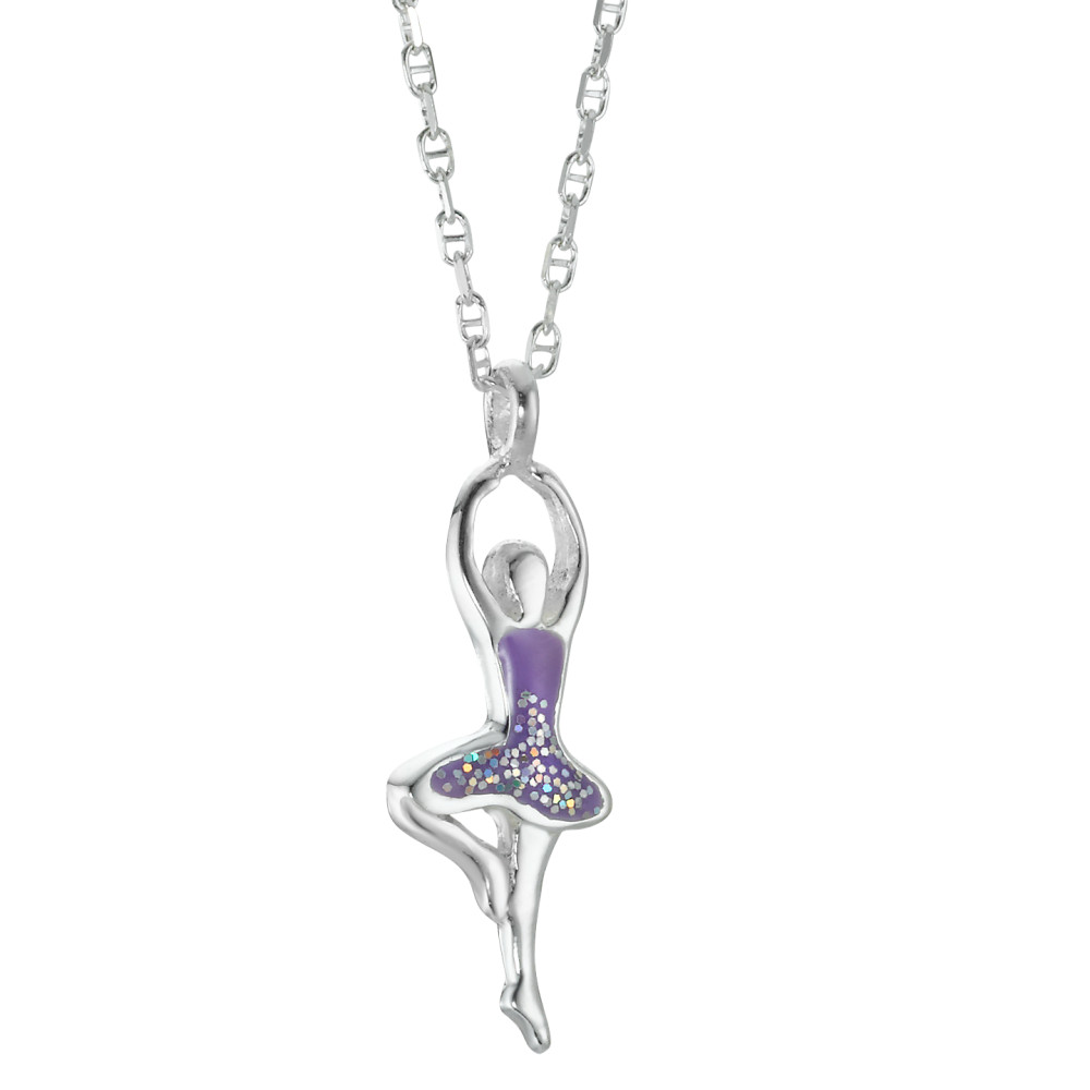 Halskette mit Anhänger Silber lackiert Ballett 36 cm-571863