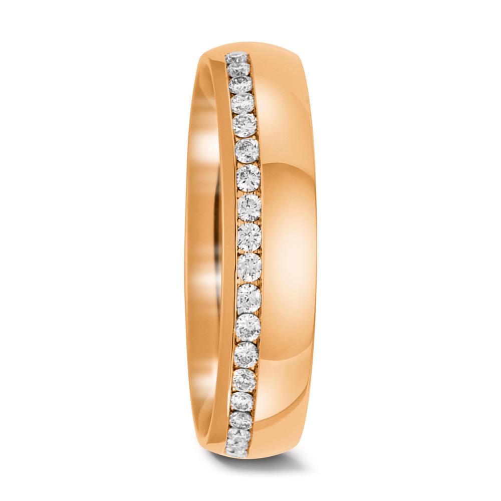 Partnerring 750/18 K Rosegold Diamant 0.21 ct, 21 Steine, tw-vsi-572420