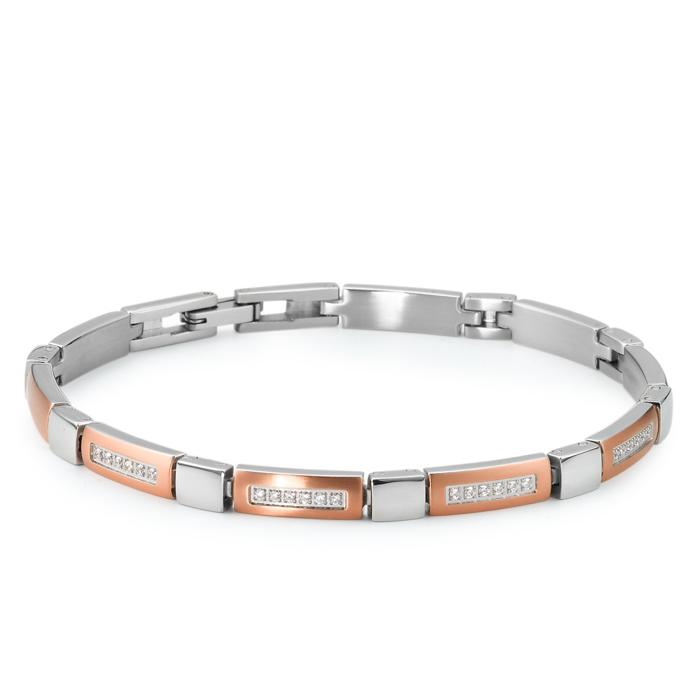 Armband Edelstahl Zirkonia IP beschichtet 19 cm-575423
